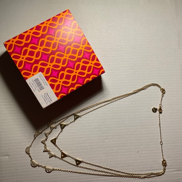 Stella & Dot Pave Chevron Gold Necklace - NIB! - Picture 4 of 4